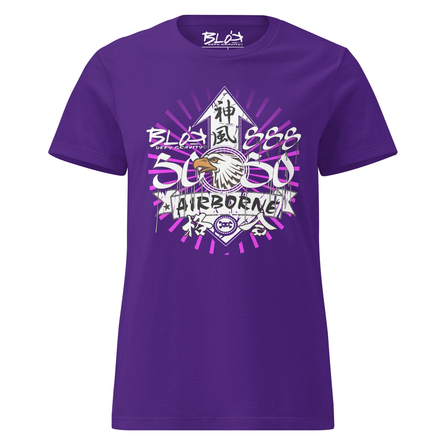 Airborne Eagle - with White & Purple Print - Women's Slim Fit