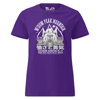 Widow Peak - with White Print - Women's Slim Fit