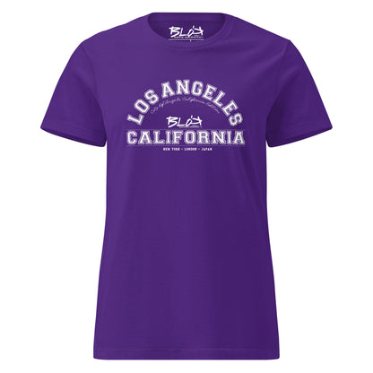 Los Angeles California - in White Print- Women's Slim Fit