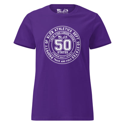 50 State Athletic Dept. - with White Print- Women's Slim Fit