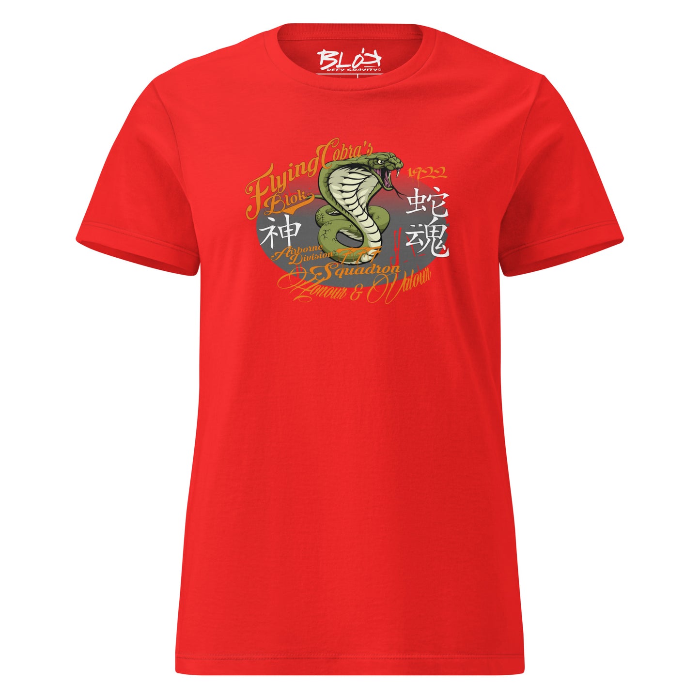 Flying Cobras - with Orange & Green Print - Women's Slim Fit