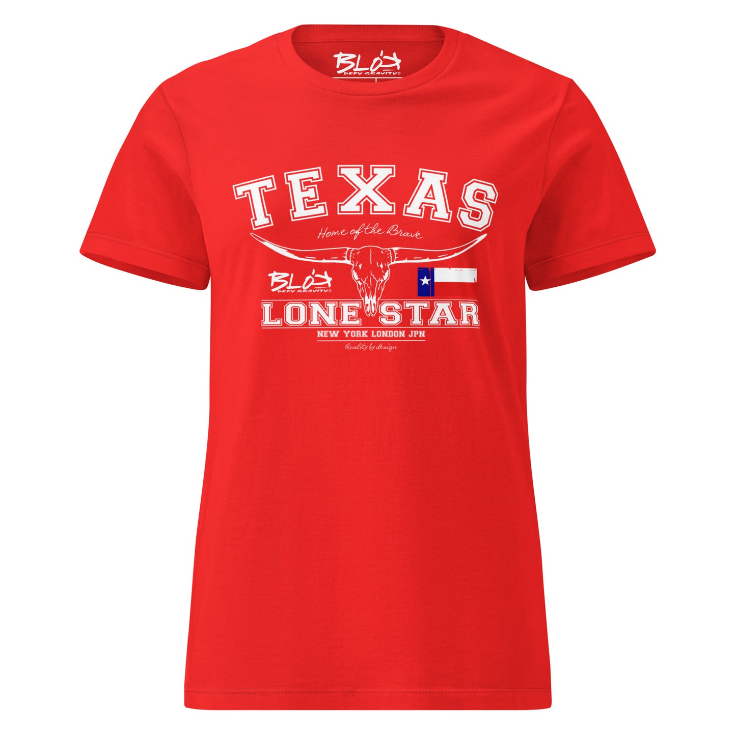 Texas - 50 States - with White Print - Women's Slim Fit