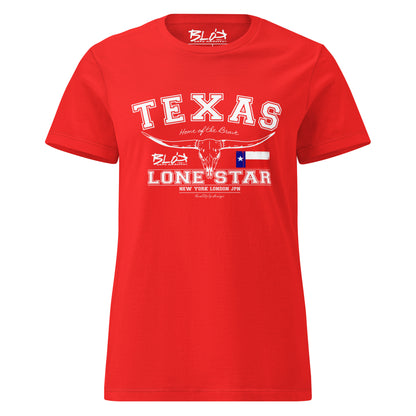 Texas - 50 States - with White Print - Women's Slim Fit