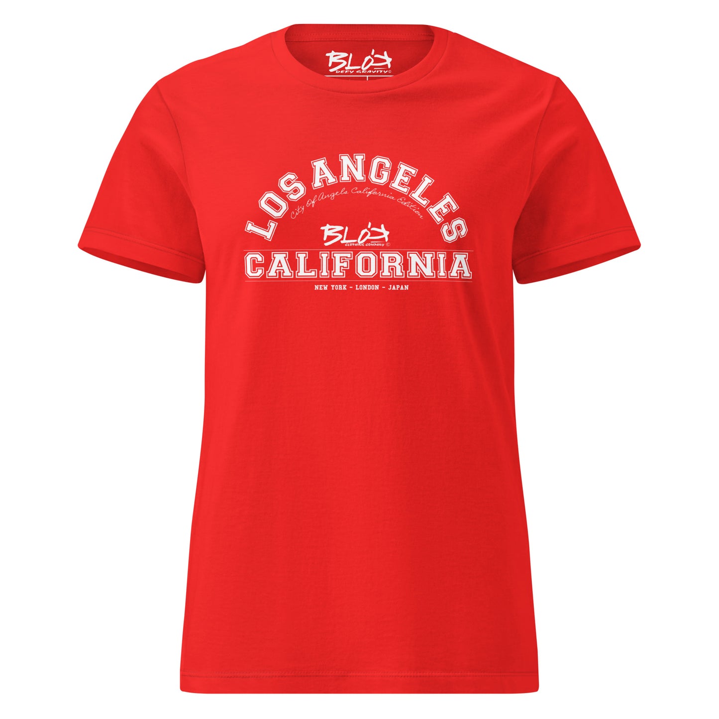 Los Angeles California - in White Print- Women's Slim Fit
