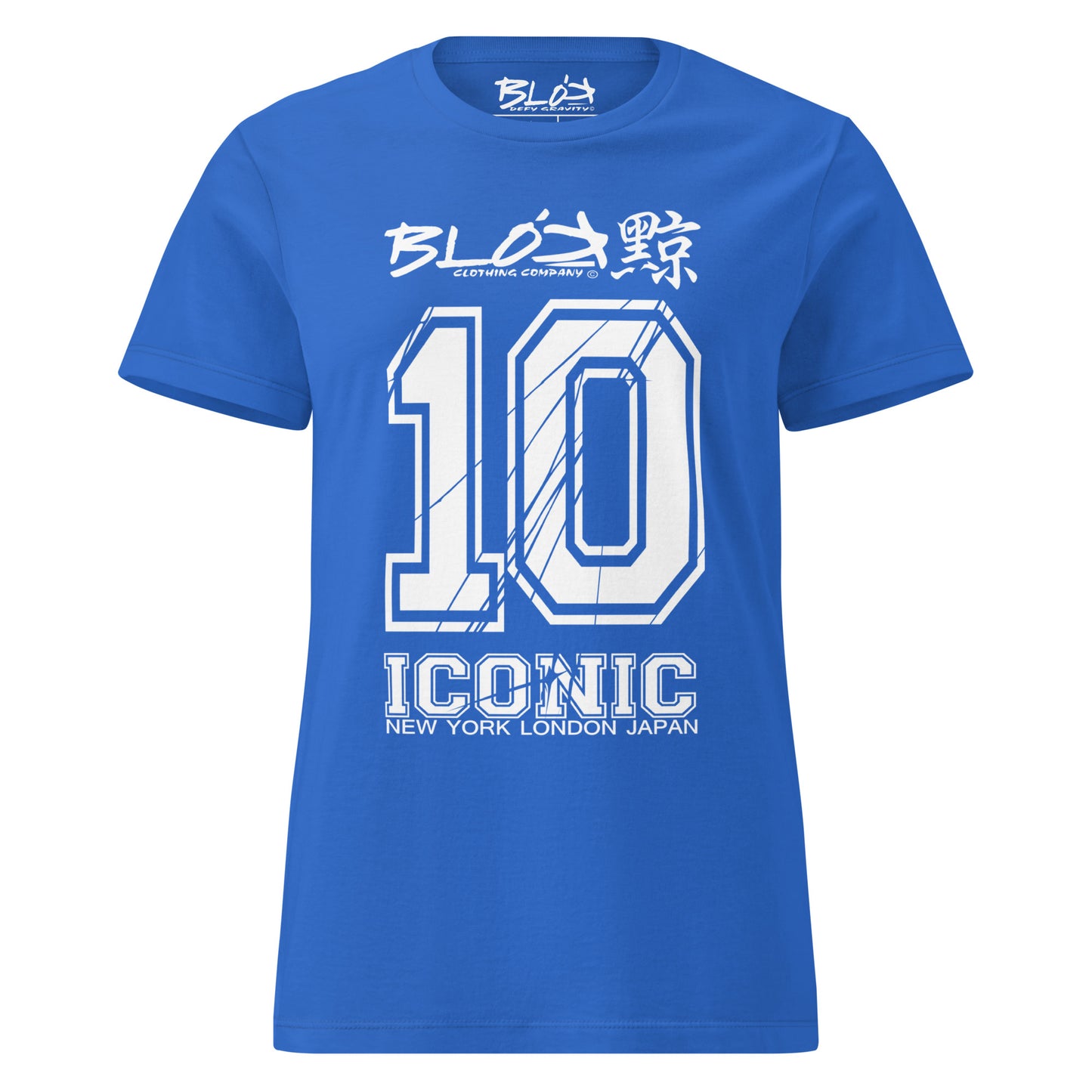 Iconic 10 - Front Print in White - Women's Slim Fit