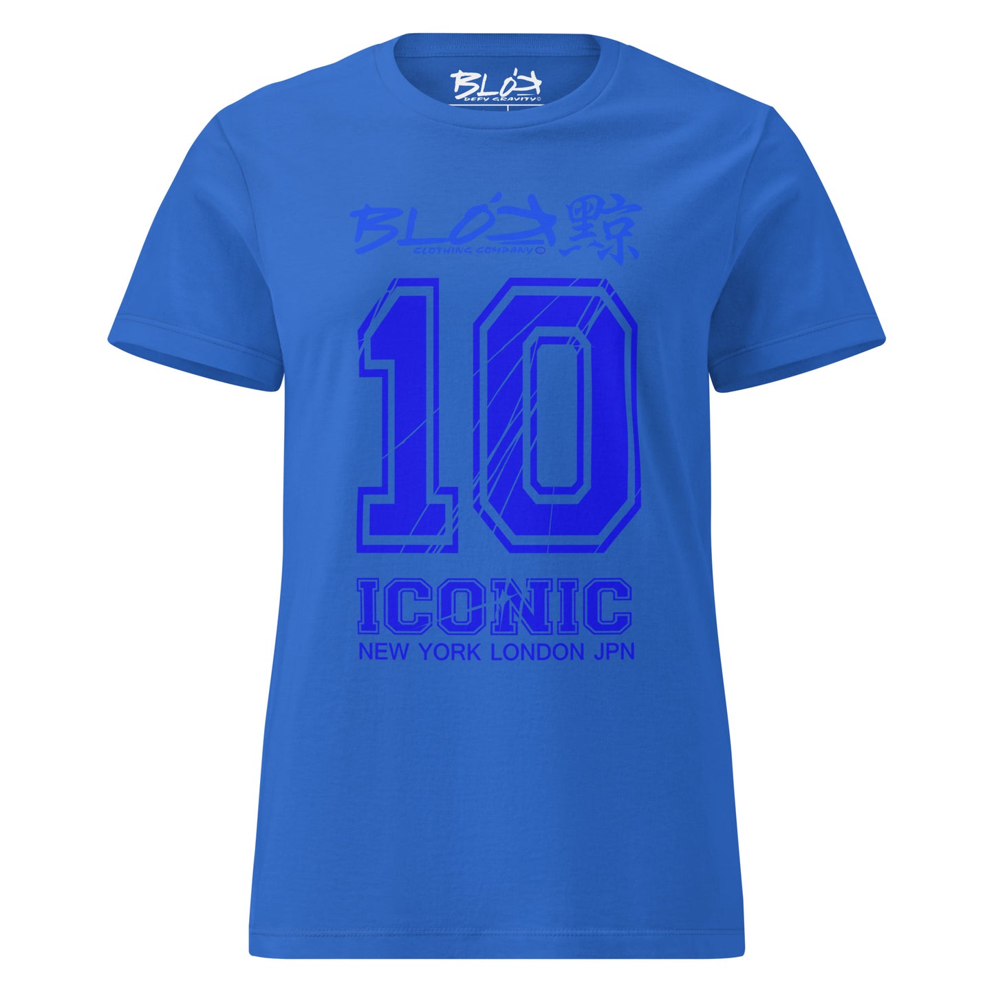 Iconic 10 - Front Print in Blue - Women's Slim Fit