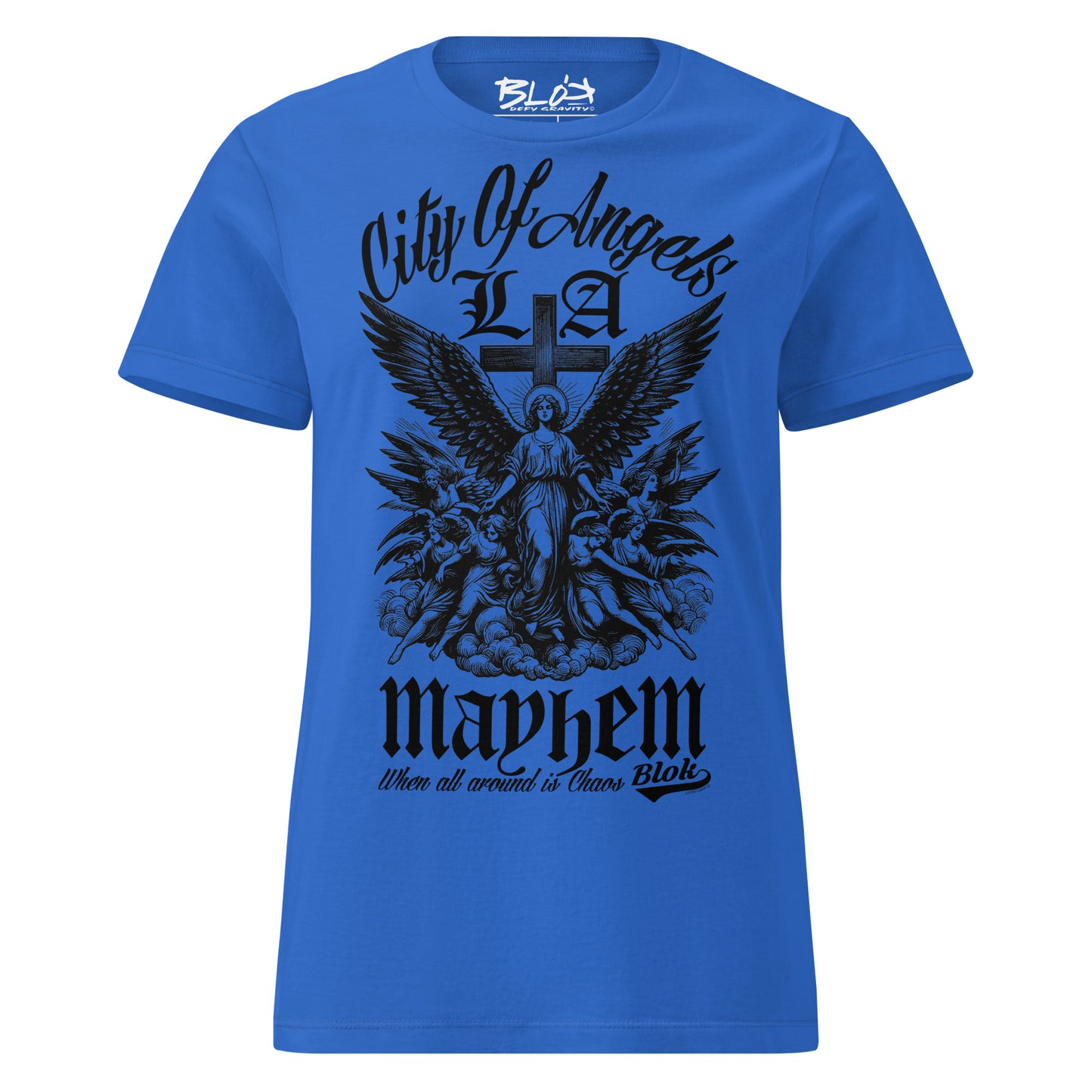 City of Angels Mayhem - Front Print in Black - Women's Slim Fit