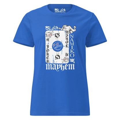 Poker Face - Front Print in White - Women's Slim Fit