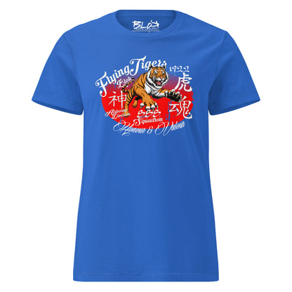 Original Flying Tigers - Front Print in White - Women's Slim Fit