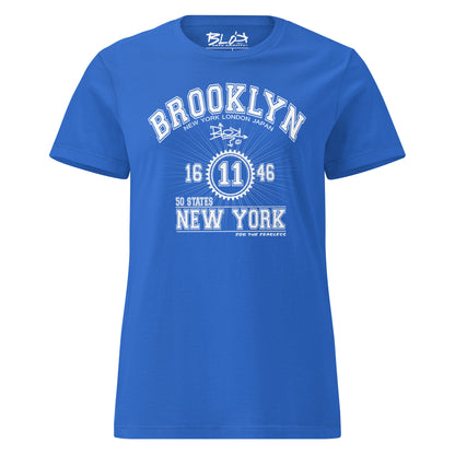 Brooklyn - 50 States - Front Print in White - Women's Slim Fit