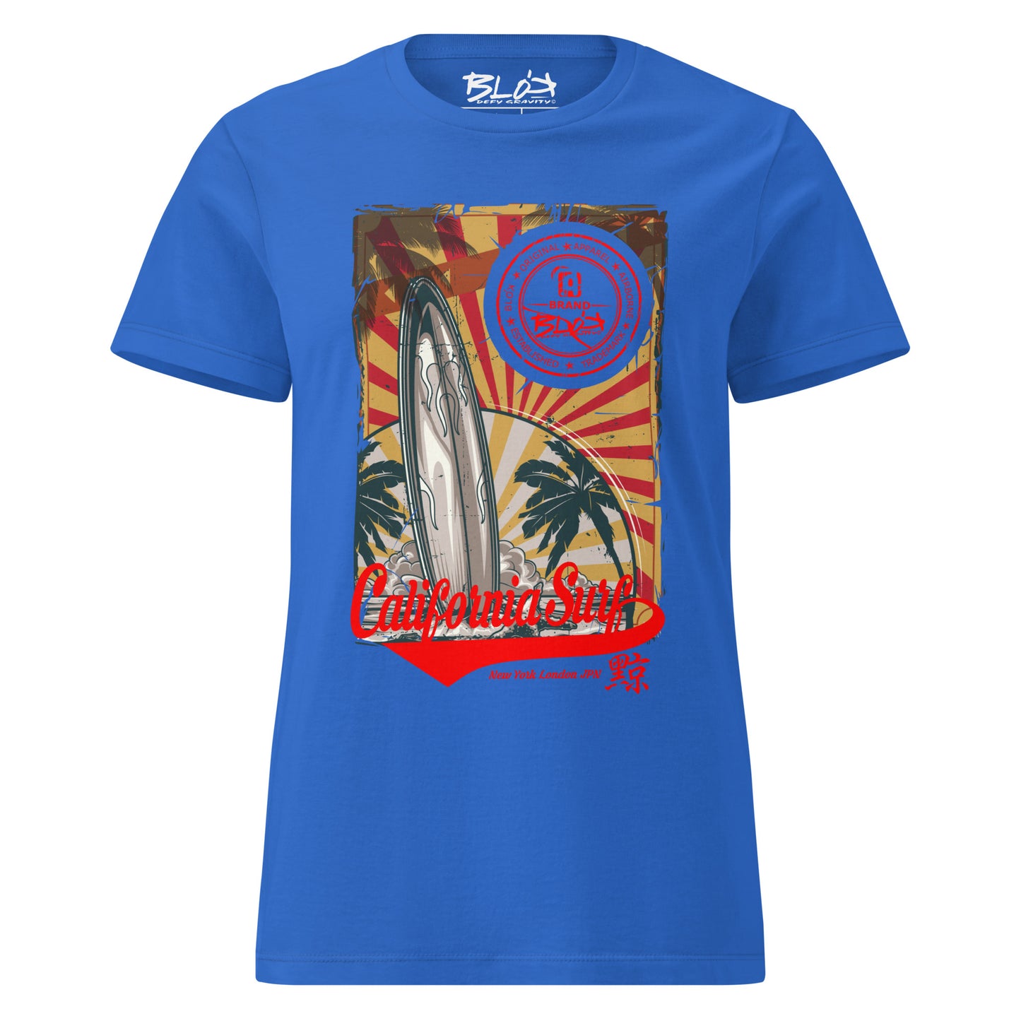 California Surf - Front Print - Women's Slim Fit