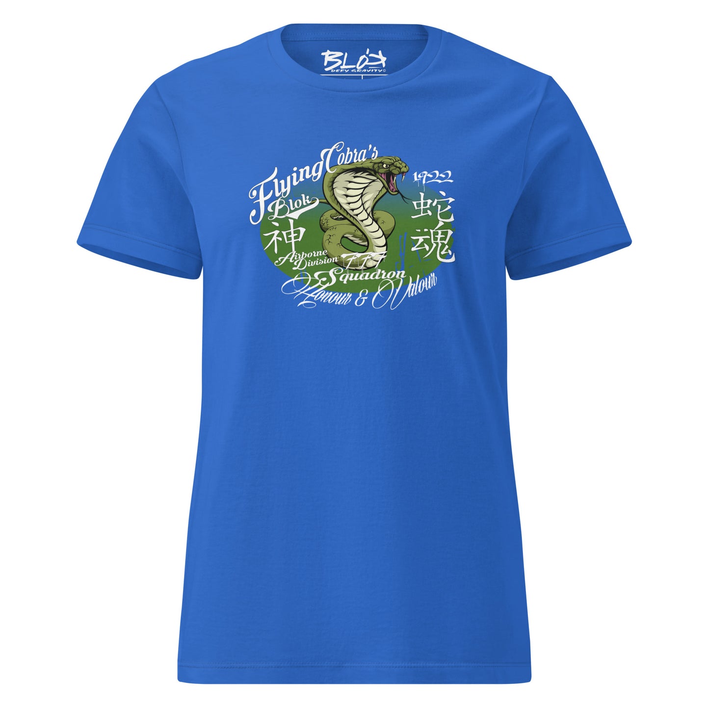 Flying Cobras - with White & Green Print - Women's Slim Fit