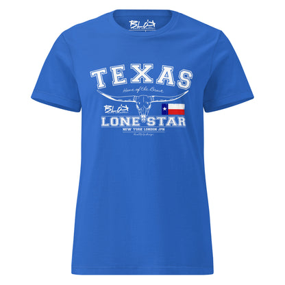 Texas - 50 States - with White Print - Women's Slim Fit