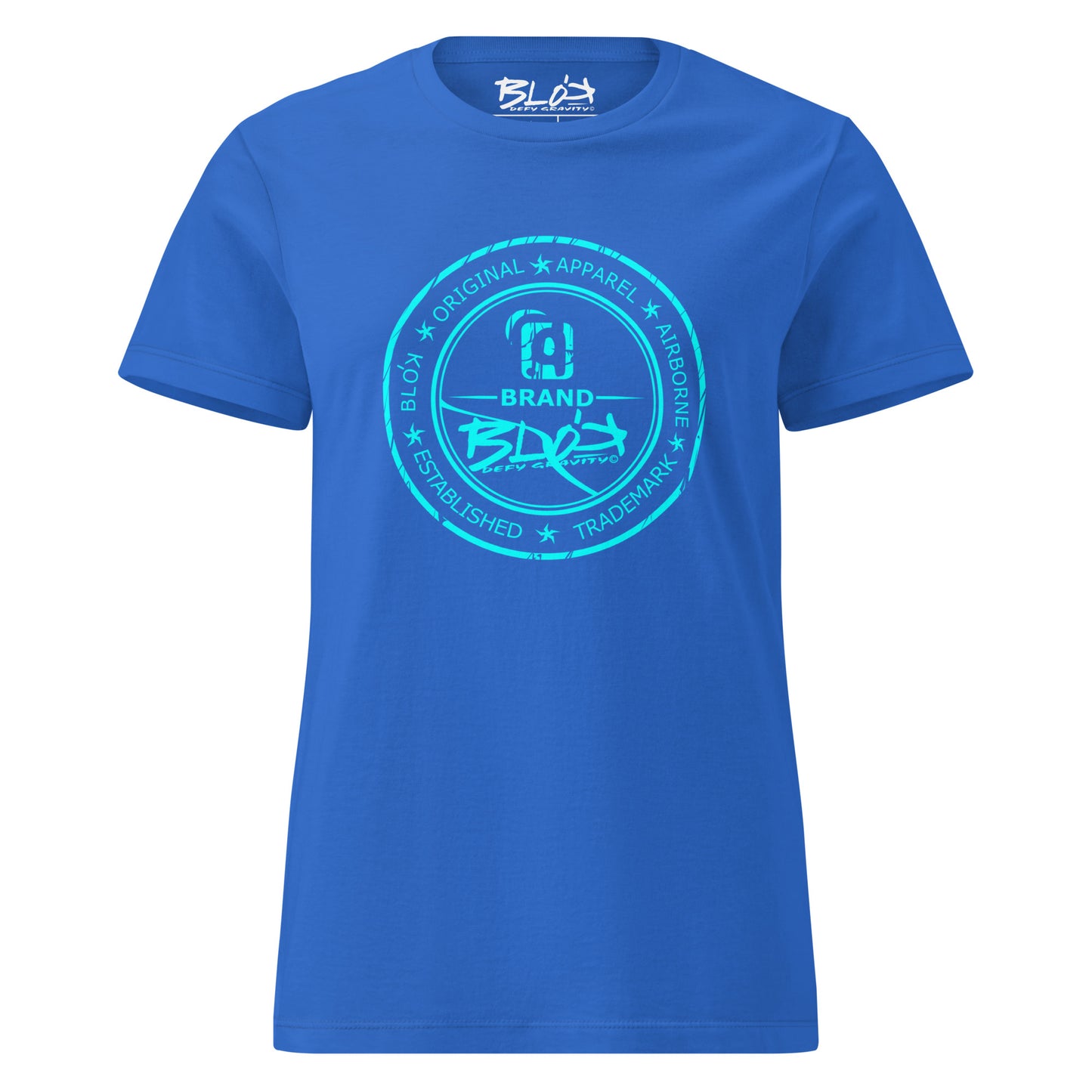 Original Apparel Stamp - in Turquoise Print - Women's Slim Fit
