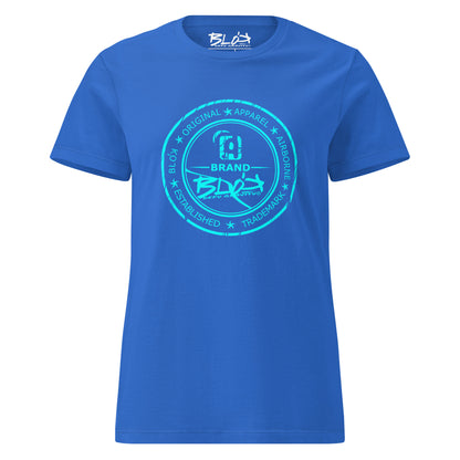 Original Apparel Stamp - in Turquoise Print - Women's Slim Fit