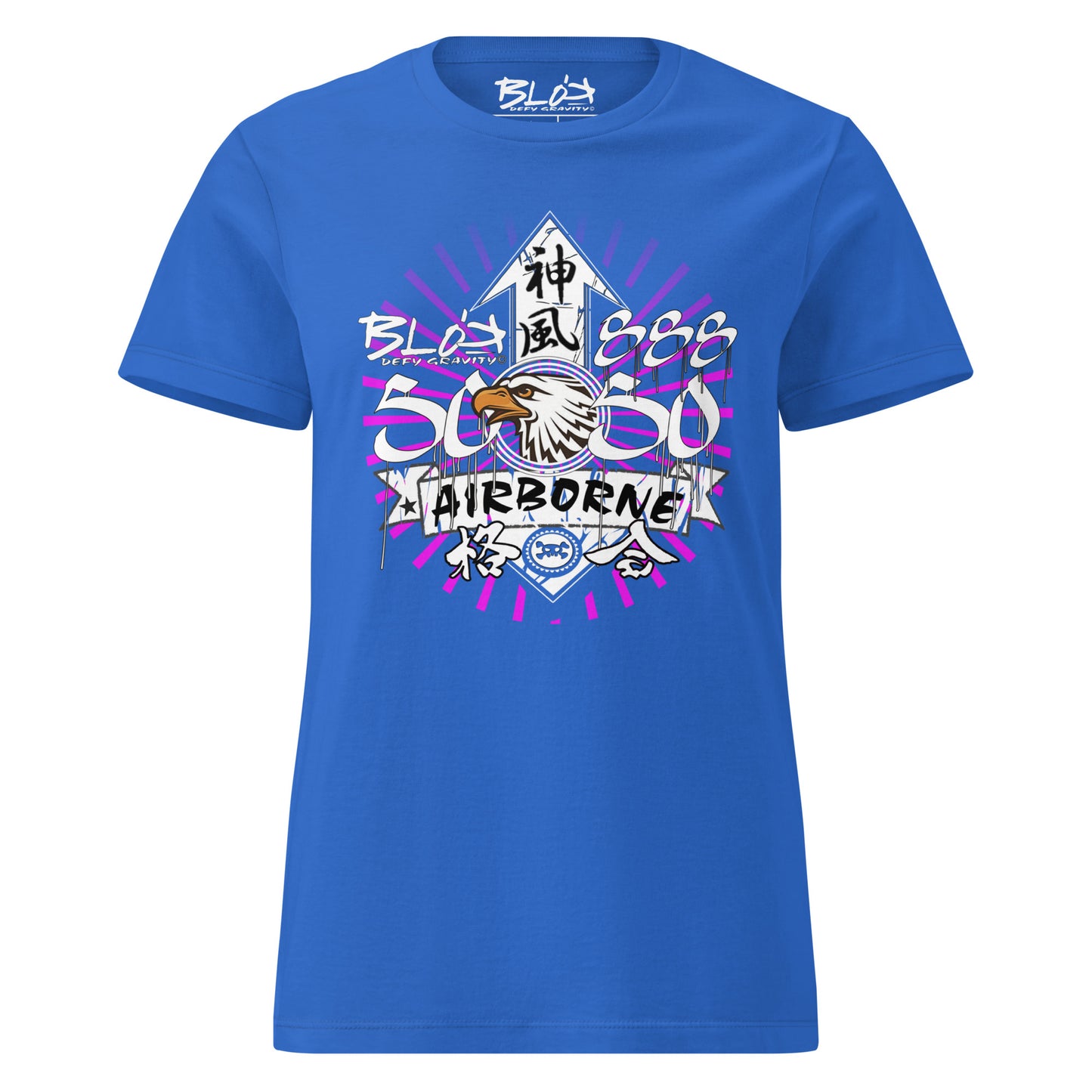 Airborne Eagle - with White & Purple Print - Women's Slim Fit