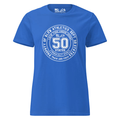50 State Athletic Dept. - with White Print- Women's Slim Fit
