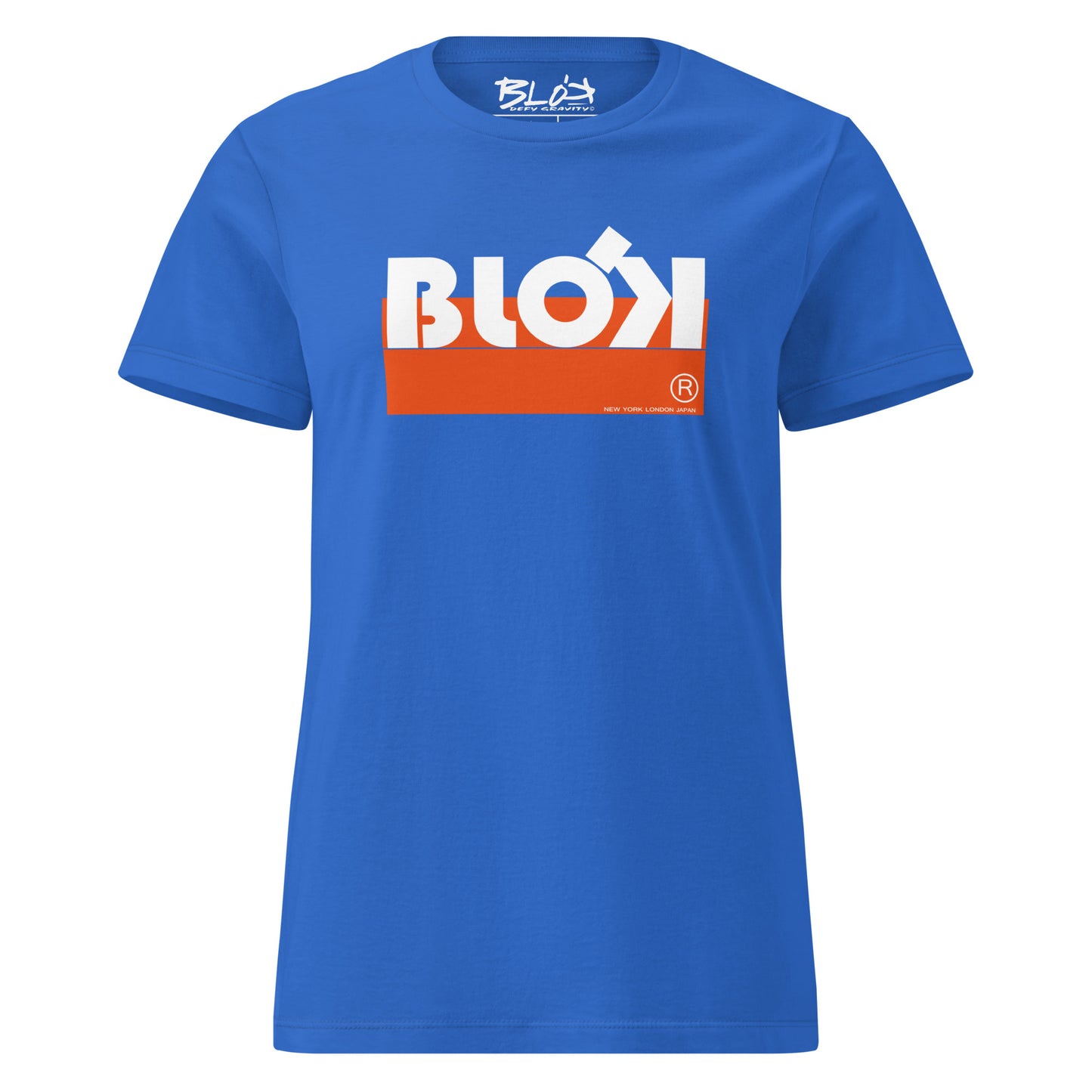 Blok logo boxed - Orange and White - Woman's Slim Fit