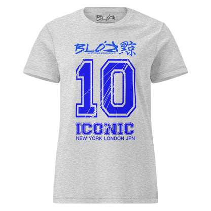 Iconic 10 - Front Print in Blue - Women's Slim Fit