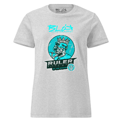 Ruler of the Oceans - Front Print in Turquoise - Women's Slim Fit