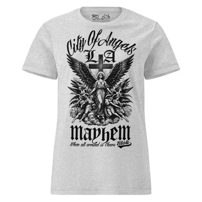 City of Angels Mayhem - Front Print in Black - Women's Slim Fit