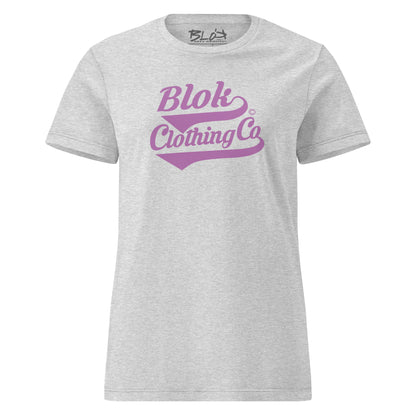 Blok Clothing Co' - with Purple Print - Women's Slim Fit