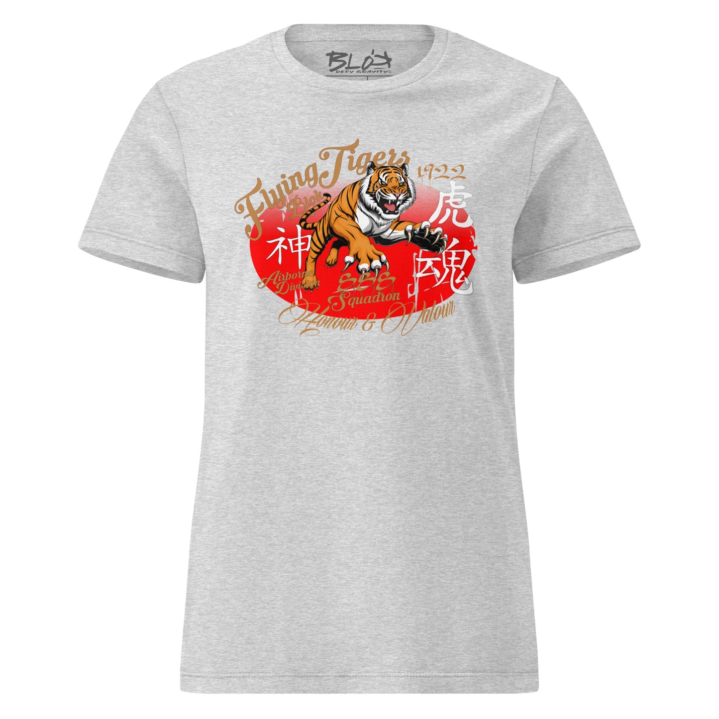 Original Flying Tigers - Front Print in Gold - Women's Slim Fit