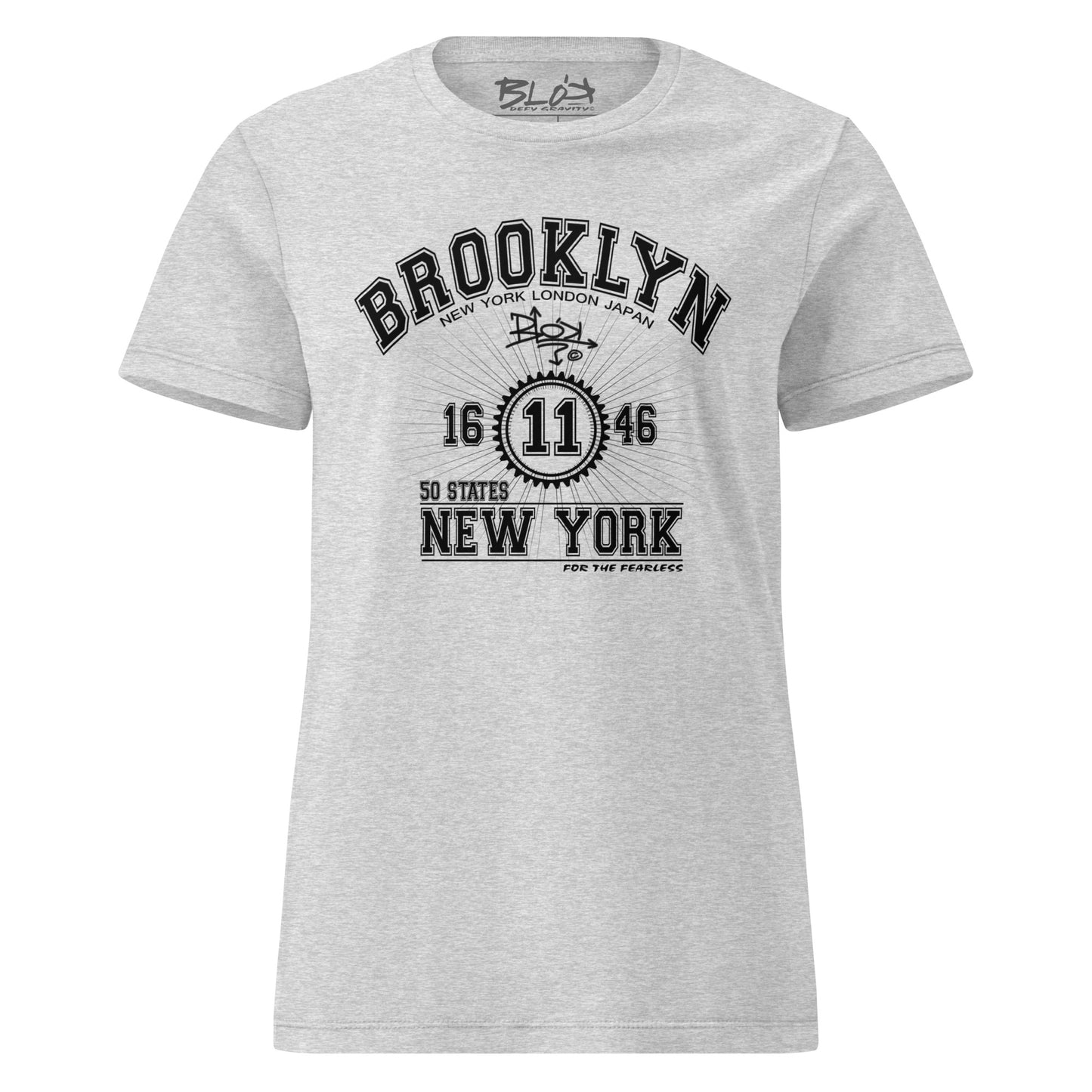 Brooklyn - 50 States - Front Print in Black - Women's Slim Fit