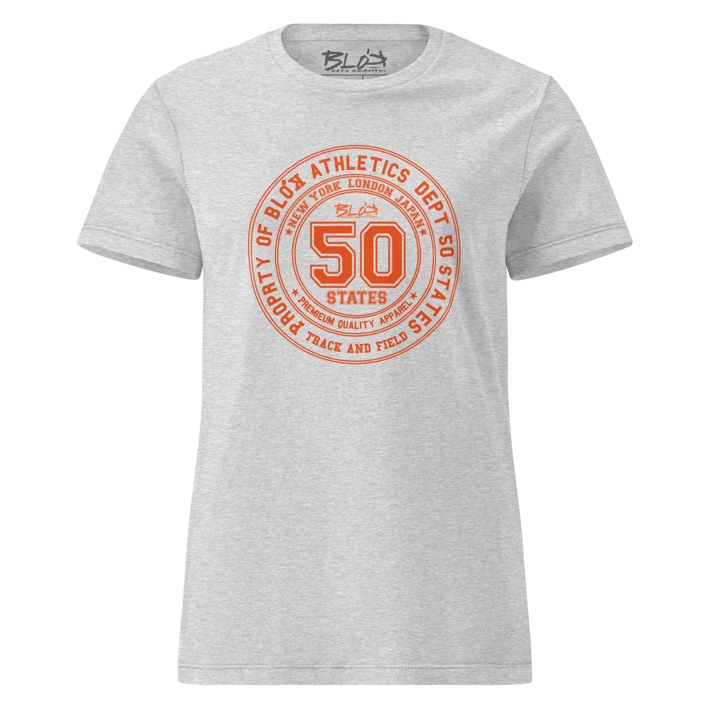 50 State Athletic Dept. - with Orange Print- Women's Slim Fit
