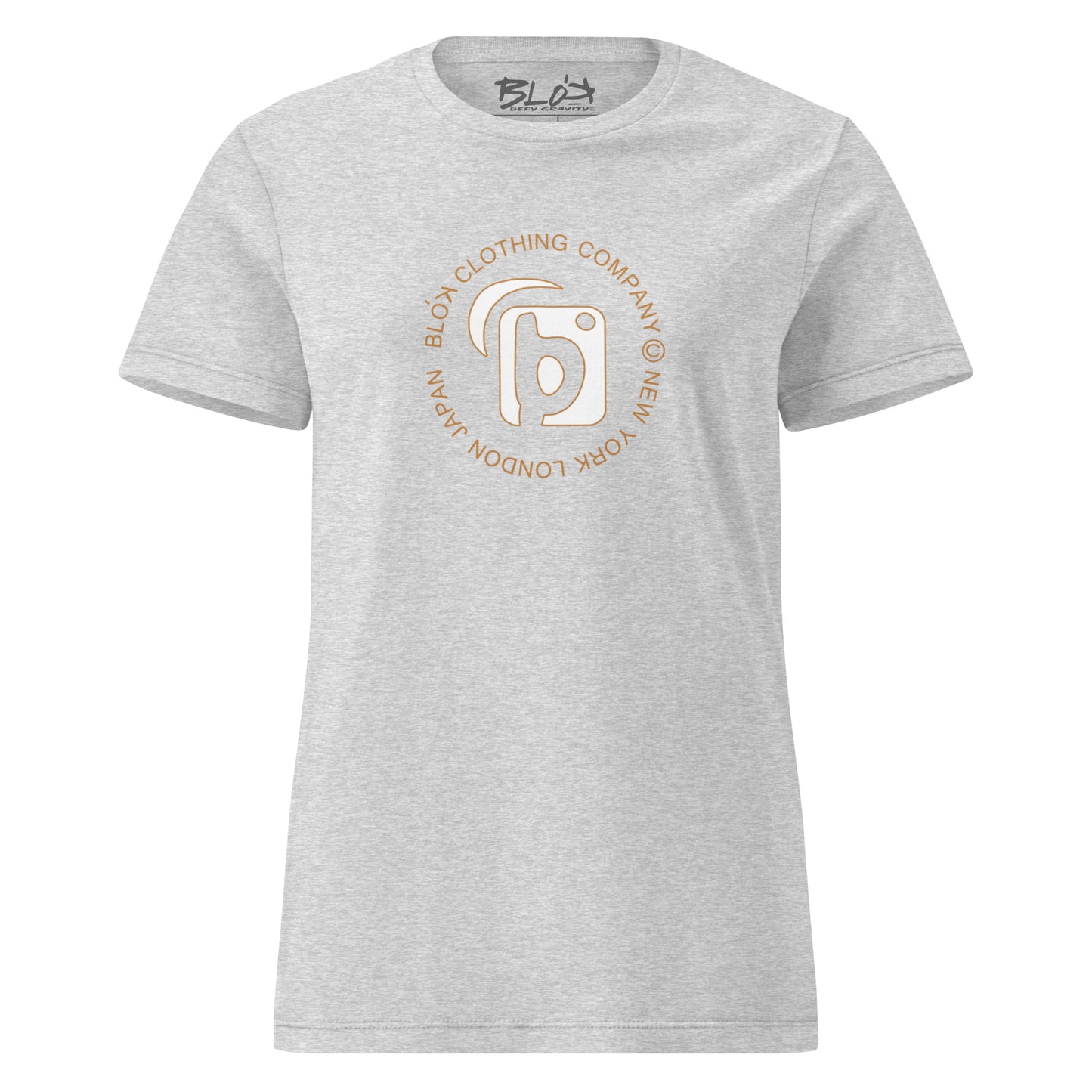 Original Logo Worldwide - in White & Gold - Women's Slim Fit