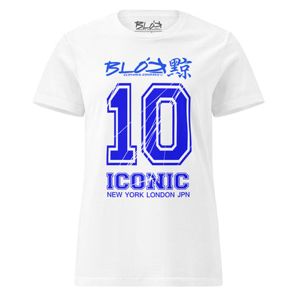 Iconic 10 - Front Print in Blue - Women's Slim Fit