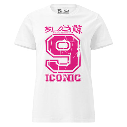 Iconic 9 - Front Print in Pink - Women's Slim Fit