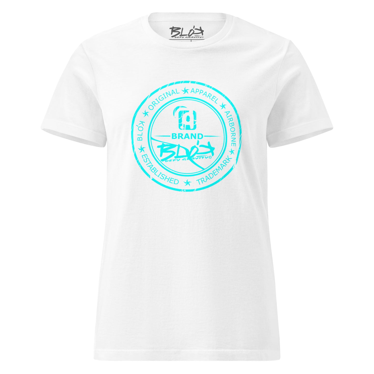 Original Apparel Stamp - in Turquoise Print - Women's Slim Fit