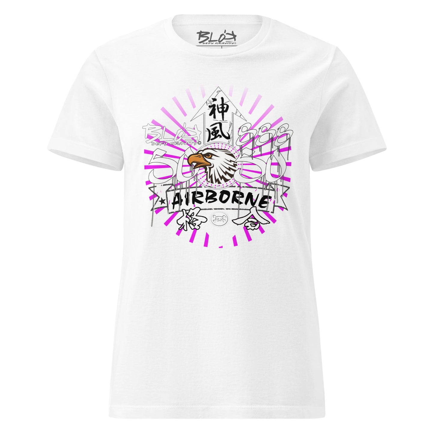 Airborne Eagle - with White & Purple Print - Women's Slim Fit