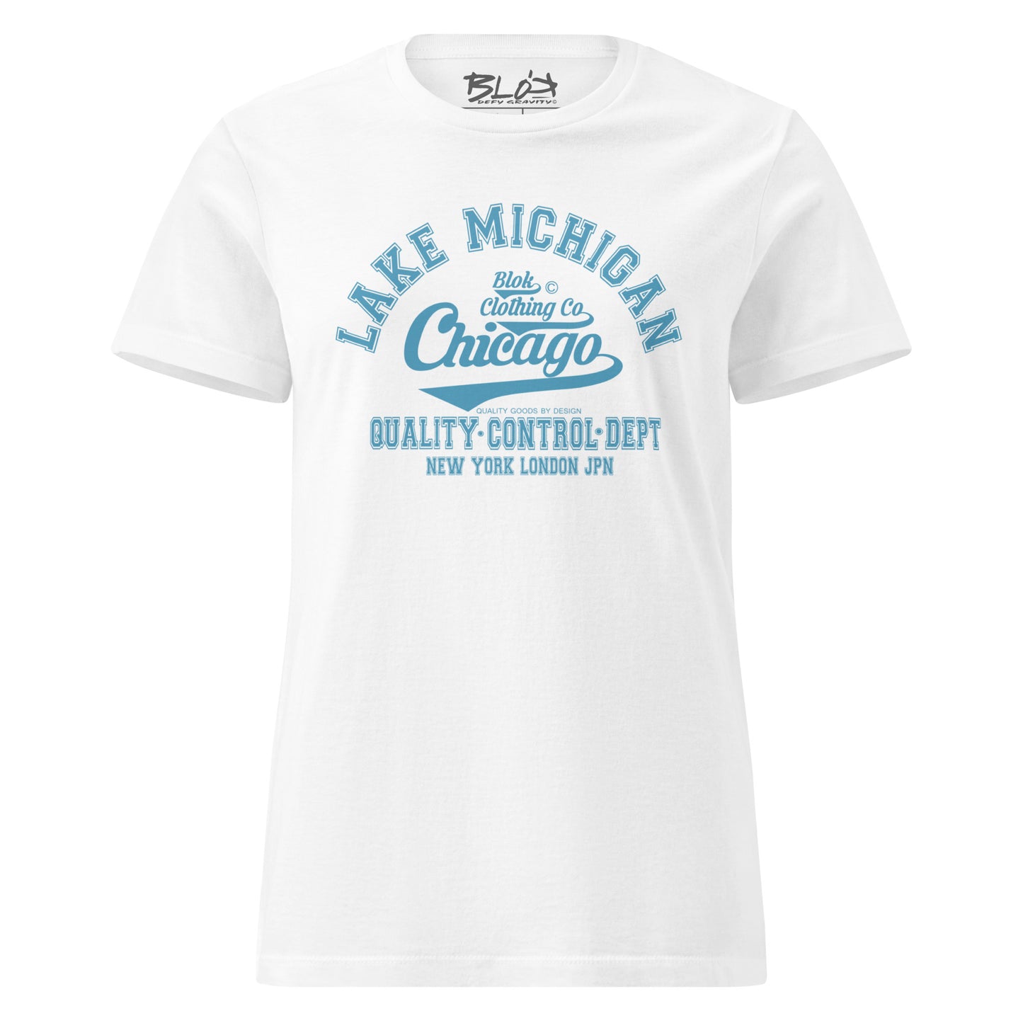 Chicago - 50 States - with Light Blue Print - Women's Slim Fit